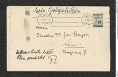 Seite 1, Eingelegter Brief, Beilage 2 zu "St. Pölten | Galgenleithen" (NHMW-PRAE-BBB-47-Beilage-2)